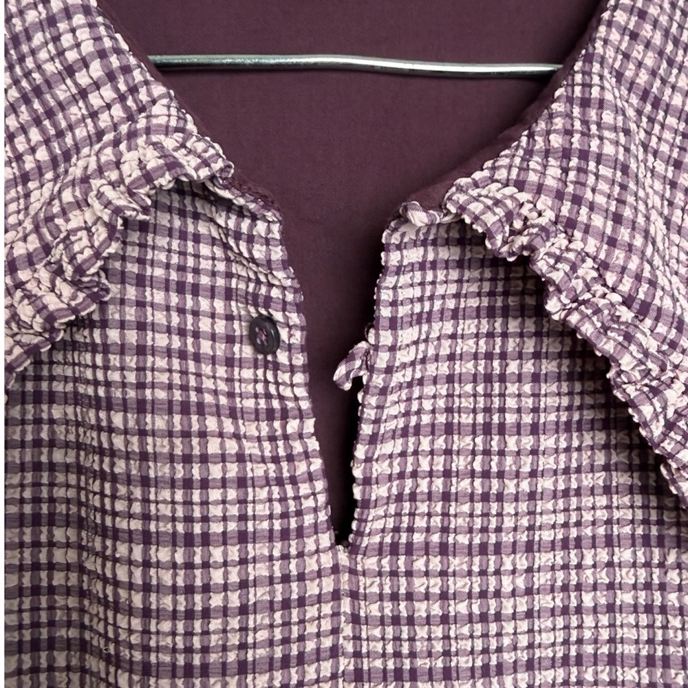 The New Society Girls Anabella Check Dress 16 Sheersucker Peter Pan Collar Pink - Picture 7 of 13